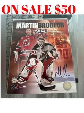 Martin Brodeur New Jersey Devils Signed Autograph 8x10 Hockey Photo With COA